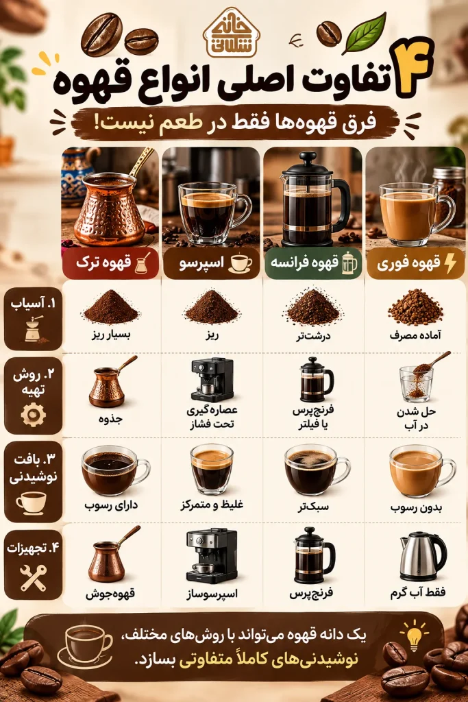 فرق قهوه و اسپرسو
