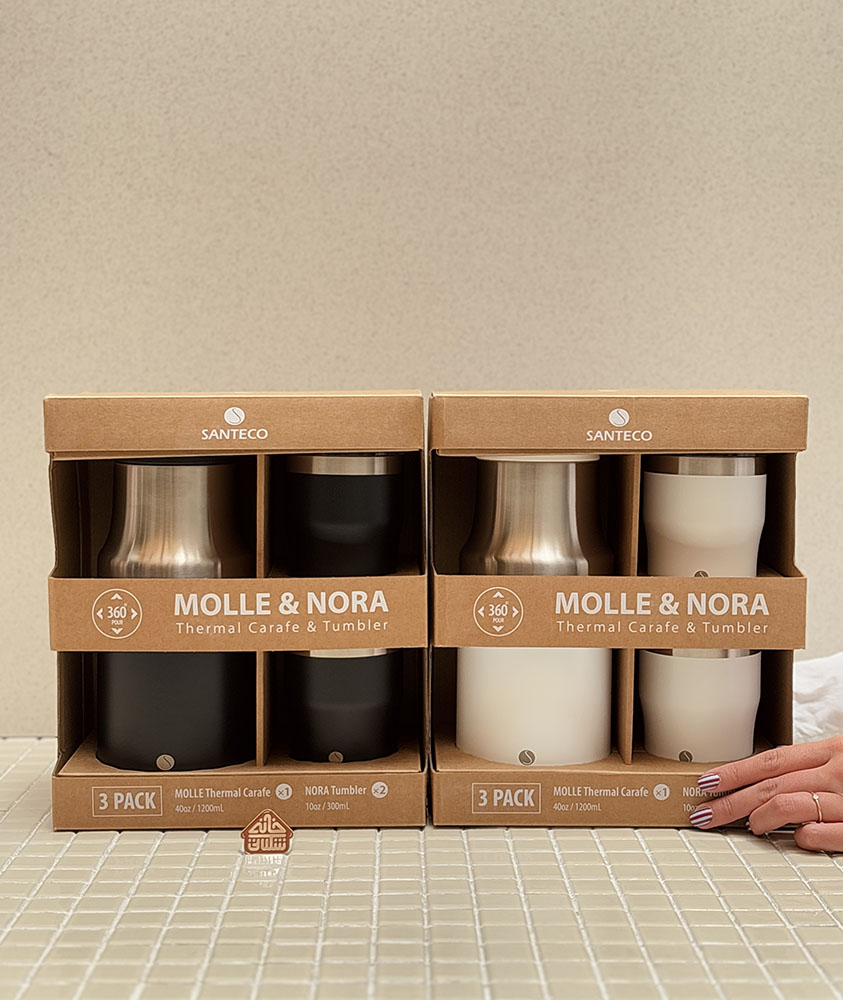خرید فلاسک و ماگ استیل درب تریتان مدل MOLLE & NORA برند فرانسوی SANTECO