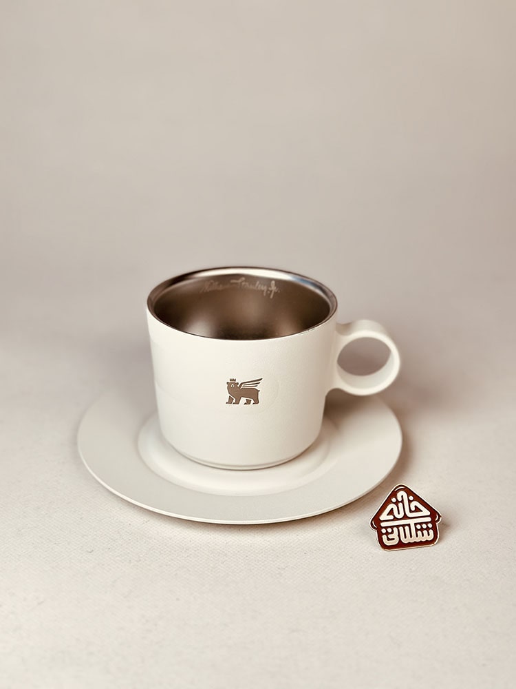 خرید فنجون و زیر فنجونی استنلی 192 میل دوجداره مدل Demitasse cup (مجمموعه تعطیلات روز)