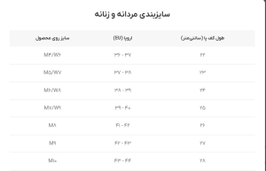 راهنمای سایز کراکس