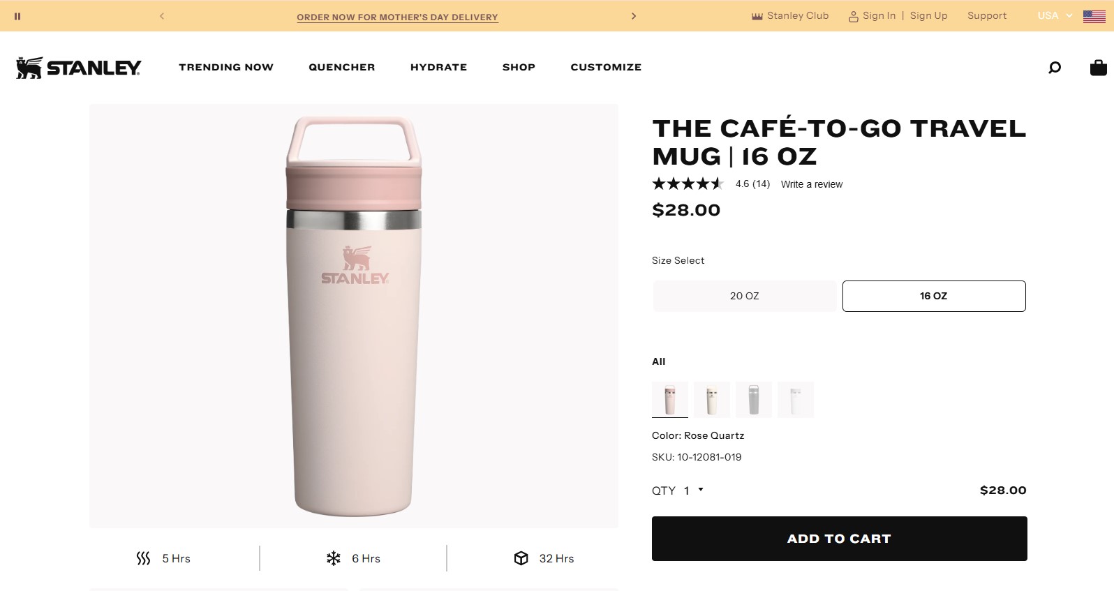 تراول ماگ استنلی مدل Café-To-Go