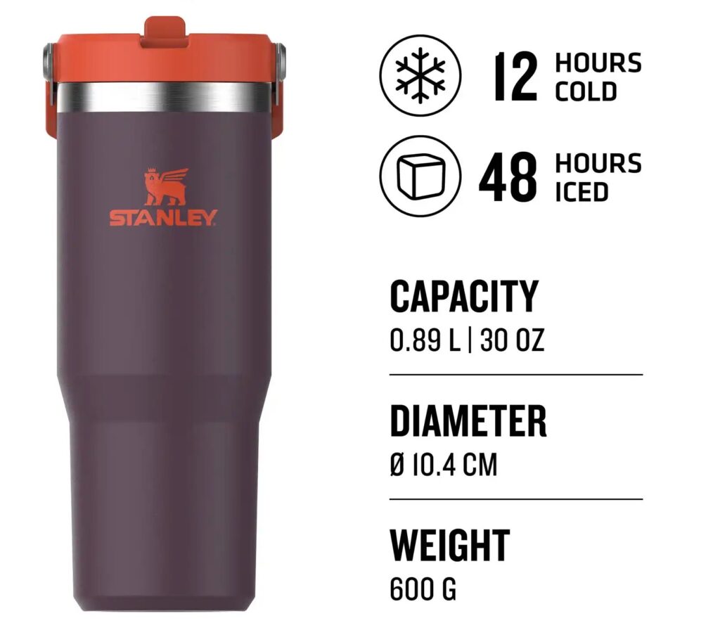 دما نگهداری تراول ماگ نی‌دار استنلی FLIP STRAW TUMBLER