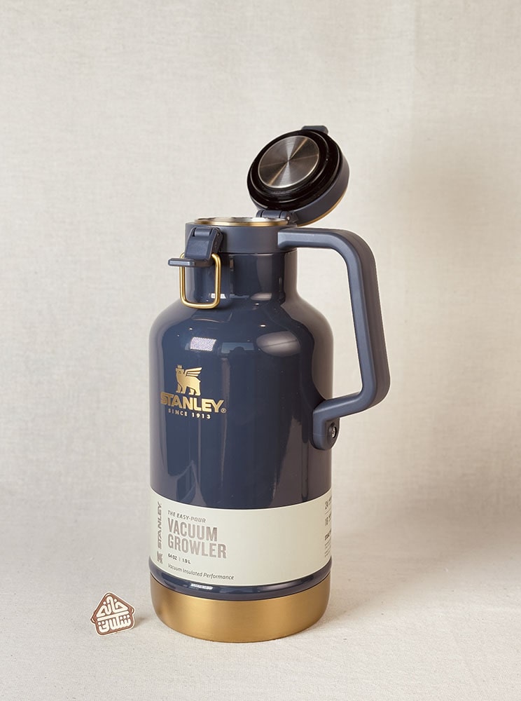 خرید فلاسک آبجو استنلی 1.9 لیتر GROWLER و ست دوتایی لیوان آبجو 470 میل