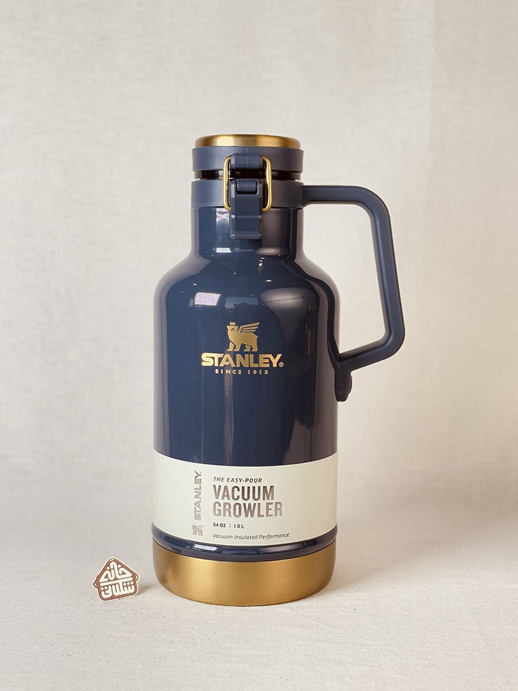 خرید فلاسک آبجو استنلی 1.9 لیتر GROWLER و ست دوتایی لیوان آبجو 470 میل