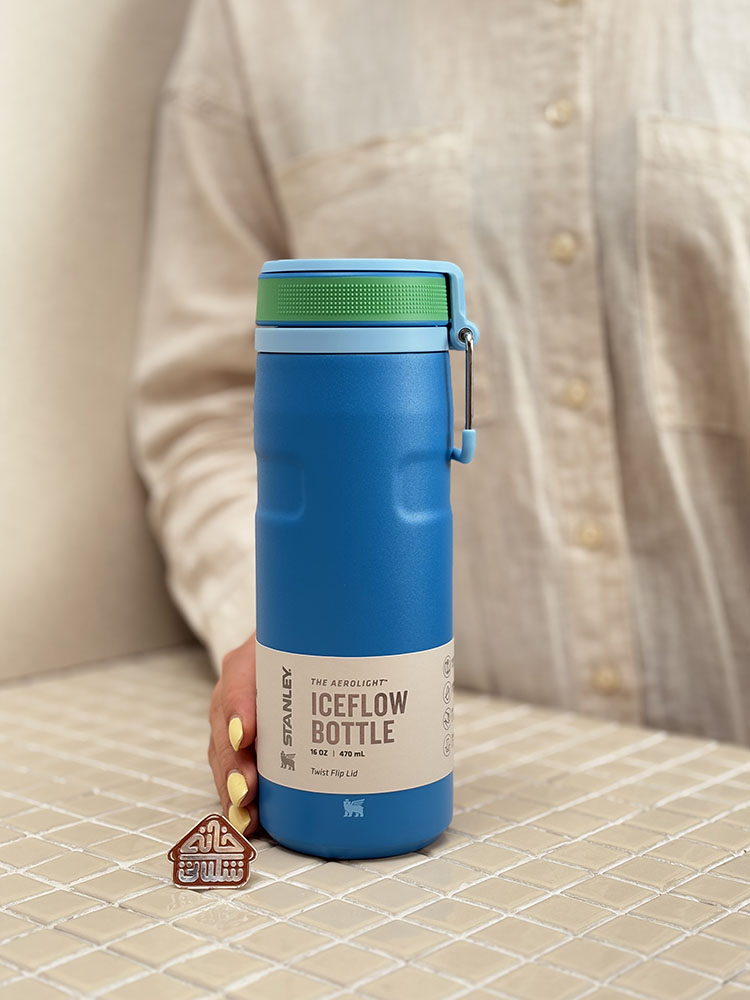 خرید بطری استنلی اورجینال آسان نوش درب پیچی 470 میل مدل AEROLIGHT ICEFLOW BOTTLE
