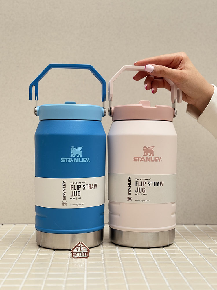 خرید غول بطری نی دار استنلی اورجینال 1.89 لیتر مدل FLIP STRAW JUG