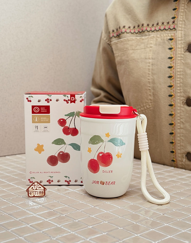 خرید تراول ماگ طرح گیلاس