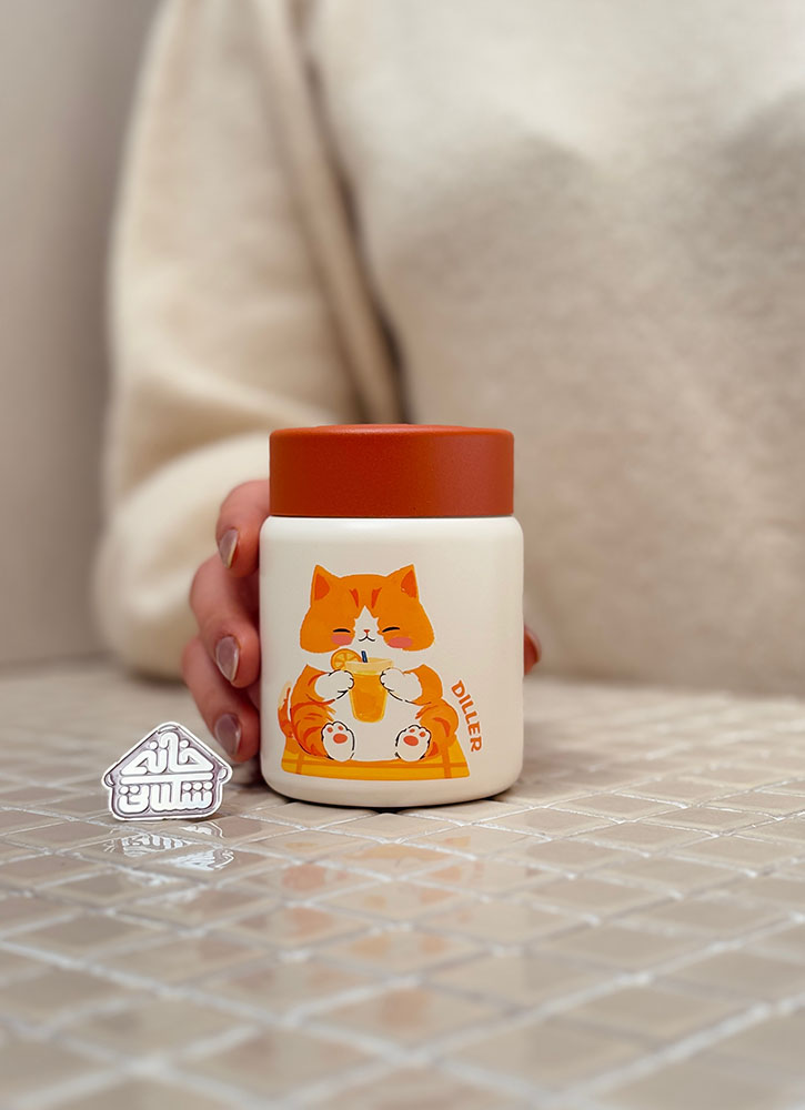 خرید مینی فلاسک طرح گربه