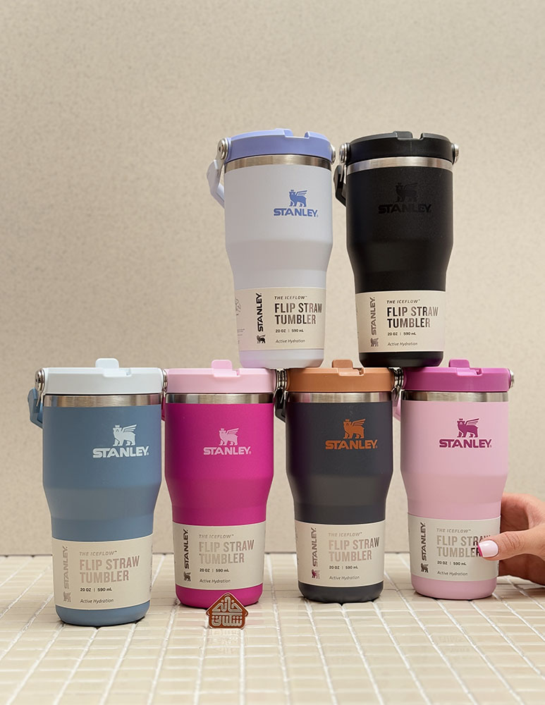 خرید تراول ماگ نی دار استنلی سایز کوچک 590 میل اورجینال مدل FLIP STRAW TUMBLER