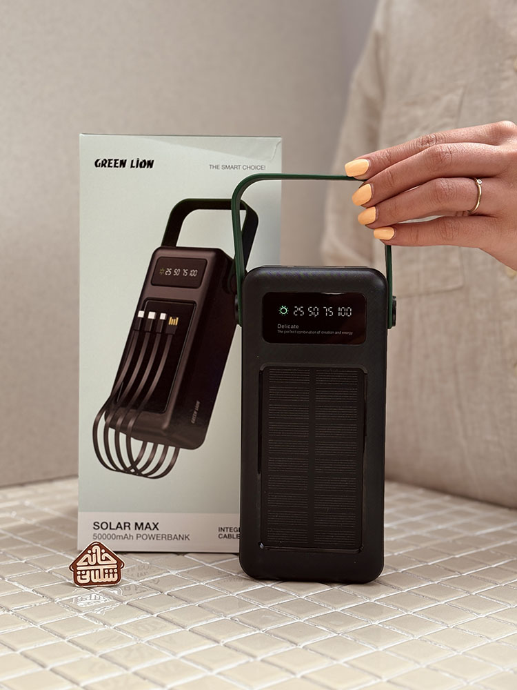 خرید پاوربانک اورجینال 50000 میلی آمپر برند GREEN LION مدل SOLAR MAX