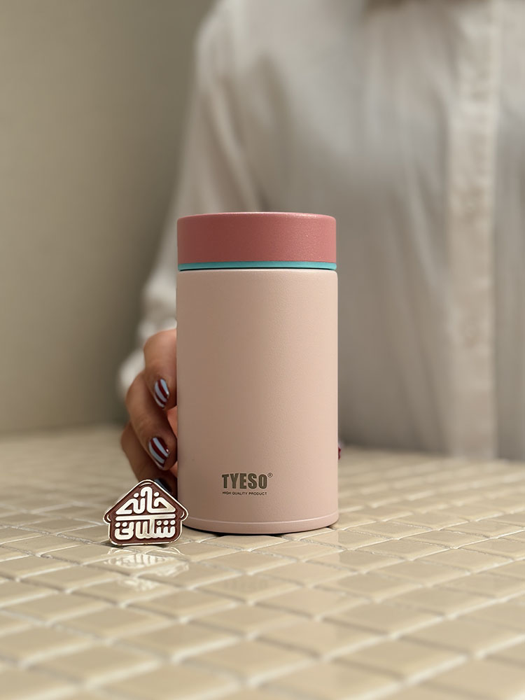خرید مینی فلاسک درب پیچی 300 میل رنگی برند TYESO تایسو 01040_01