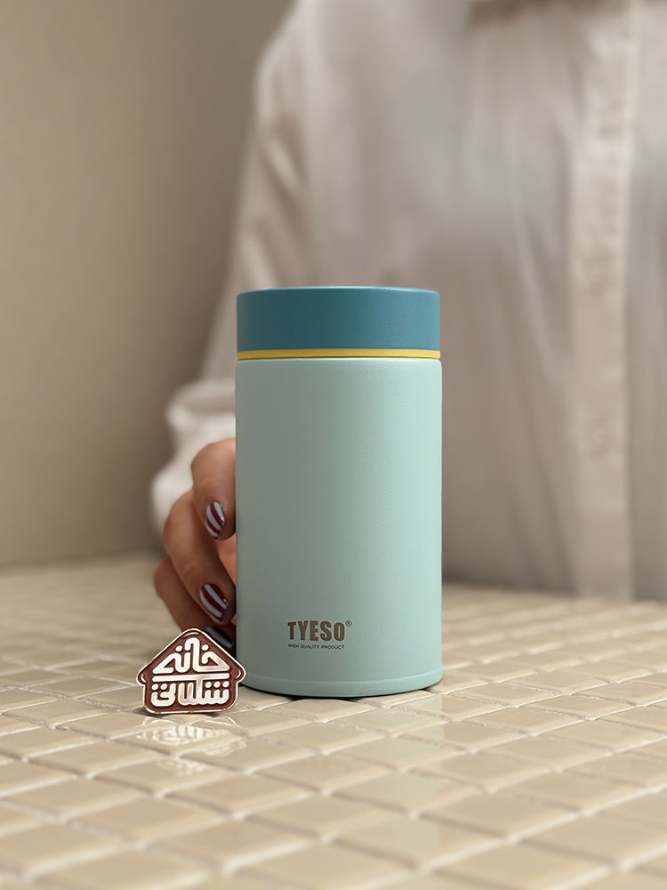 خرید مینی فلاسک درب پیچی 300 میل رنگی برند TYESO تایسو 01040_01