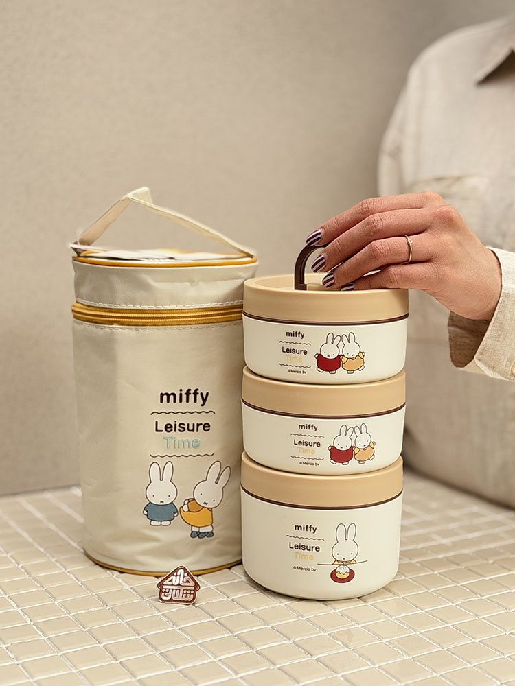 خرید لانچ باکس 3 عددی کیف دار فانتزی طرح خرگوش Miffy