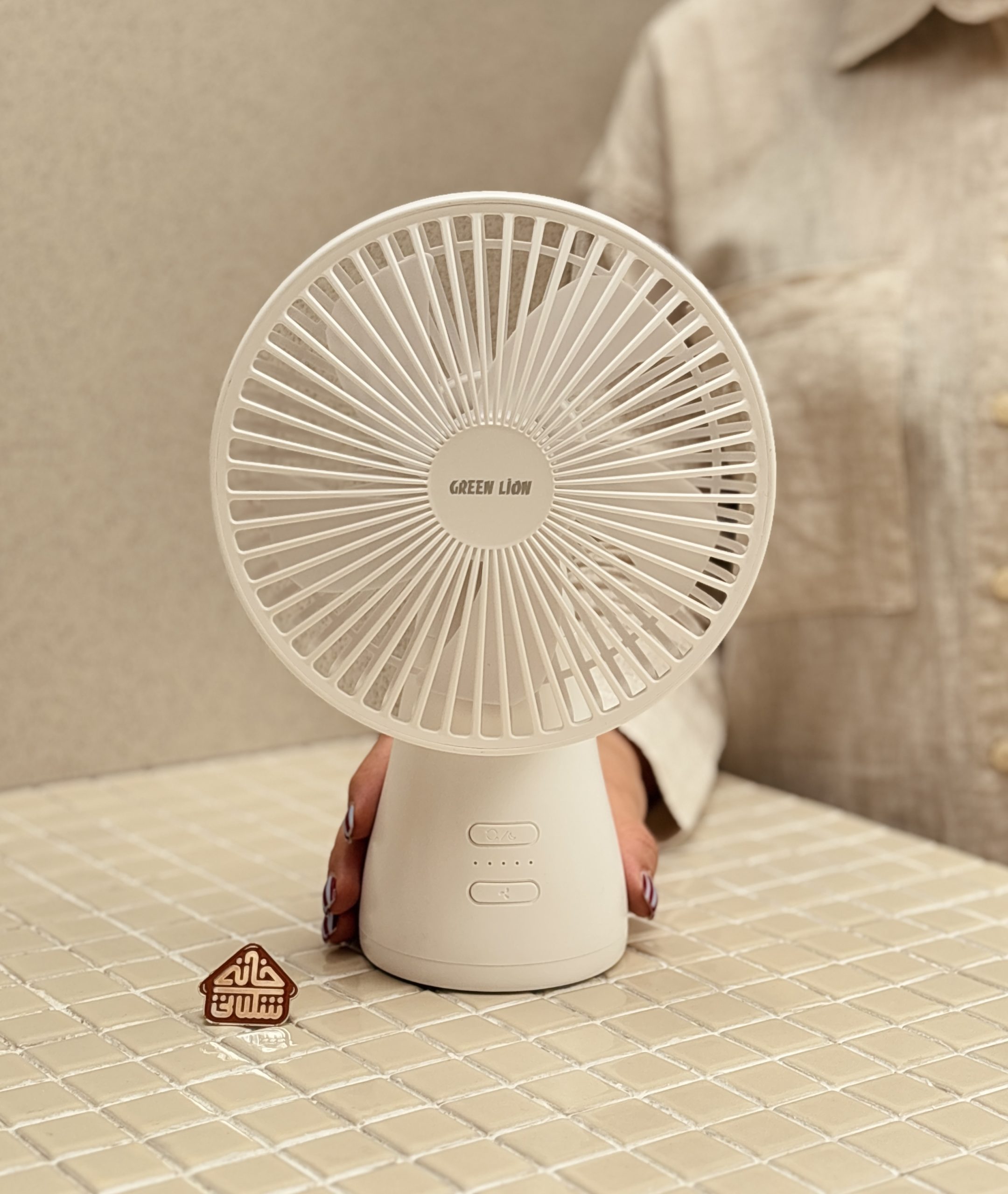 خرید پنکه شارژی برند گرین لاین Green Lion Faro Rechargeable Fan