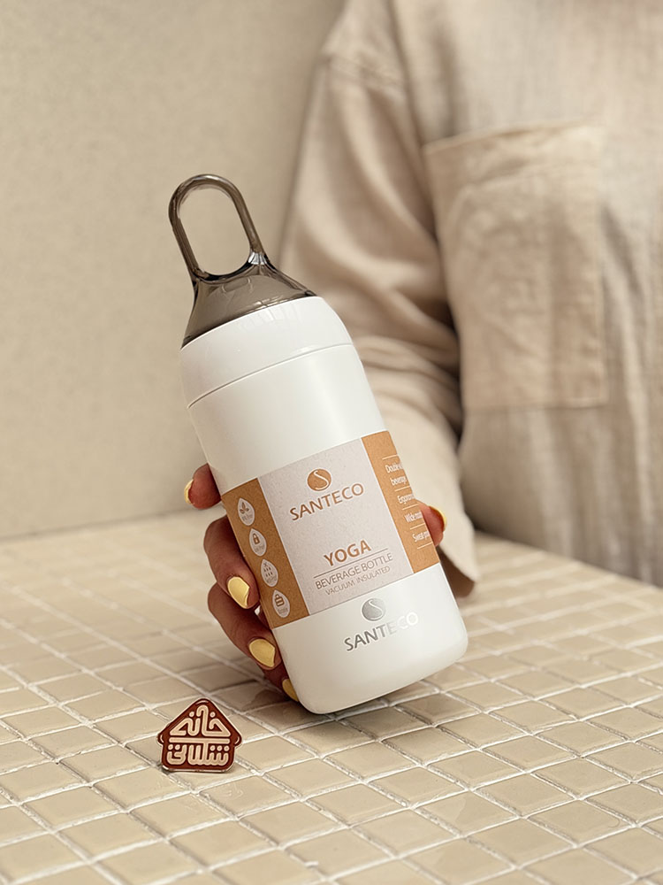 خرید بطری دوجداره 350 میل برند SANTECO مدل YOGA