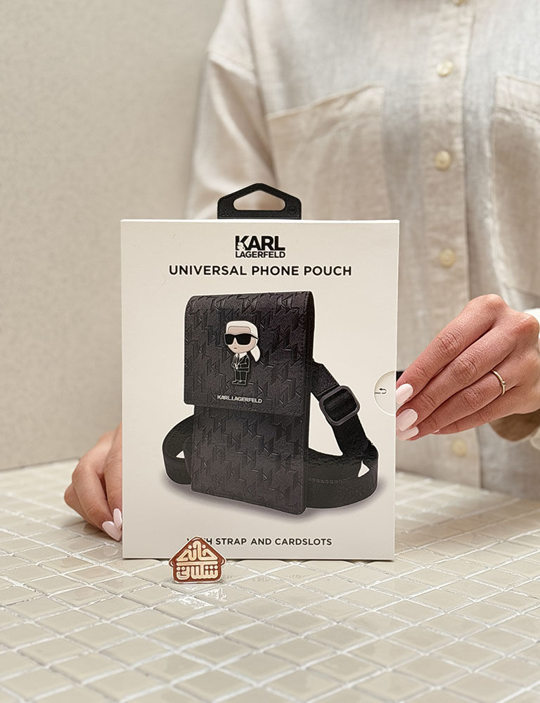 خرید کراس بادی موبایل و پاسپورت کارل لاگرفلد سافیانو Karl Lagerfeld Saffiano Monogram