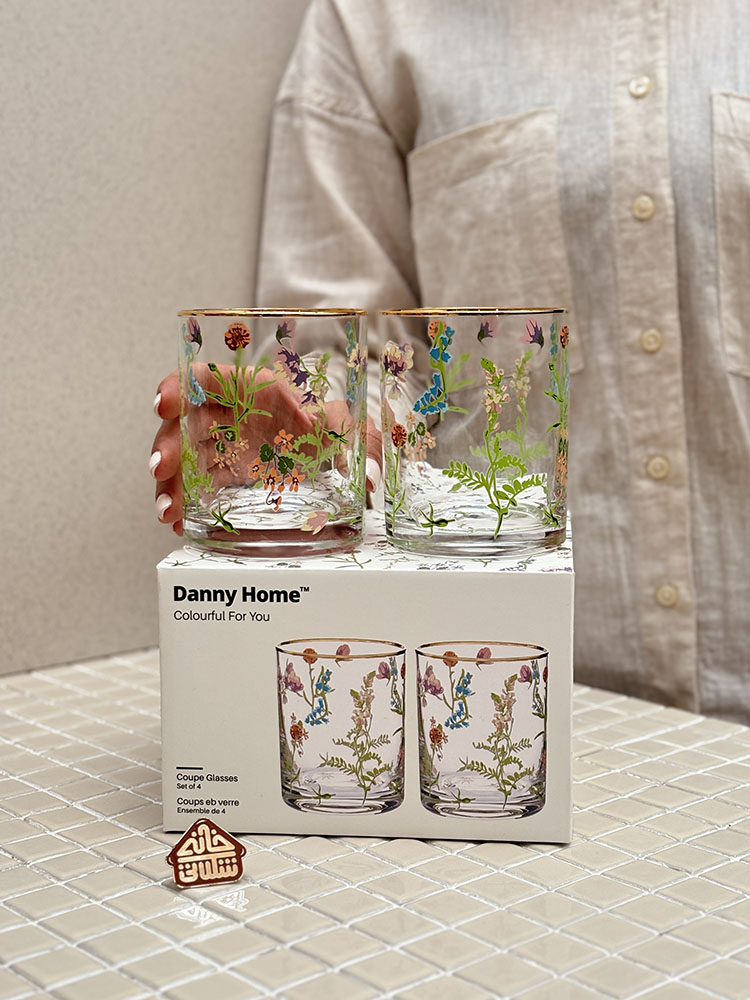 خرید نیم لیوان گلدار برند دنی هوم DANNY HOME